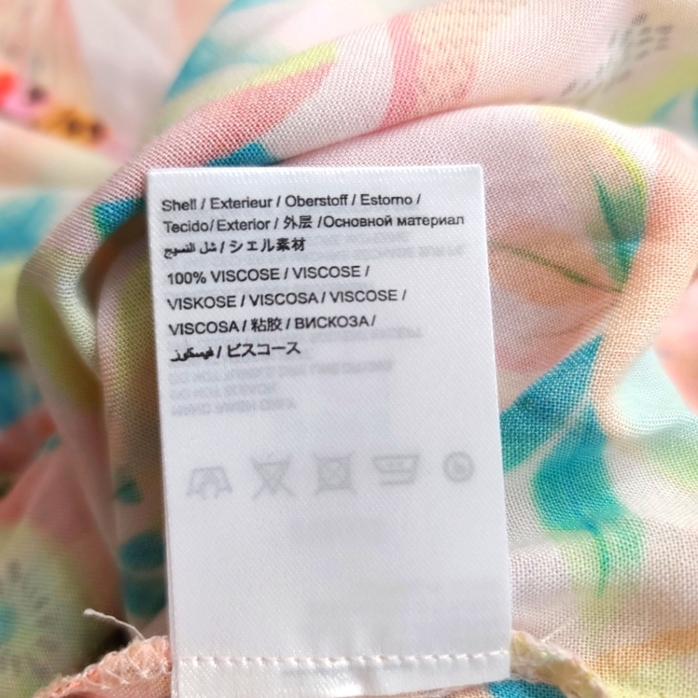 Anthropologie Farm Rio Rainbow Forest Fruits Print Wrap Blouse - Picture 7 of 13